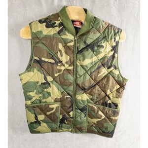 Fox Endurance Outdoor Products Mens XXL Woodland Camo Puffer Vest Urban Utility